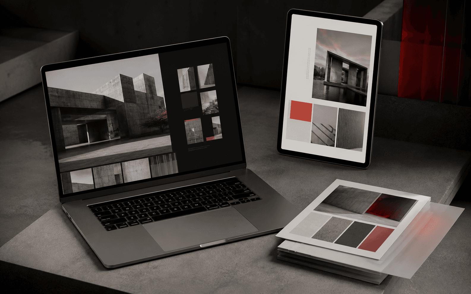 Mockup conceptual del proyecto ARQ Studio